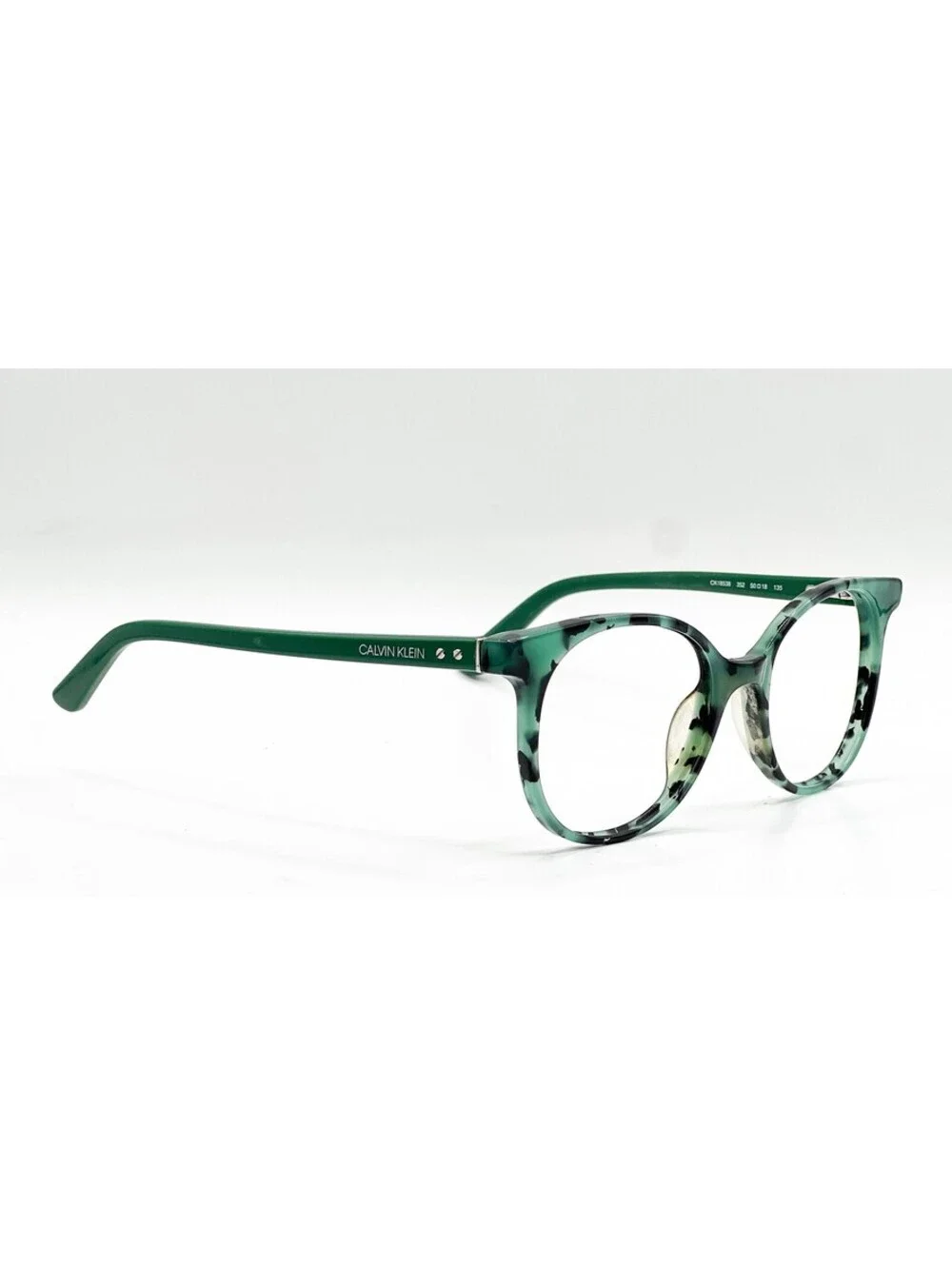 Calvin Klein Ck18538 352 Jade Tortoise Round Authentic Eyeglass Frames 50-18